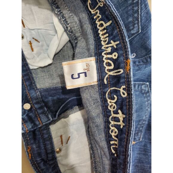 Industrial Cotton Shorts 5 Womens/Juniors Dark Wash Mid Rise Denim Pockets Summe - Picture 5 of 6